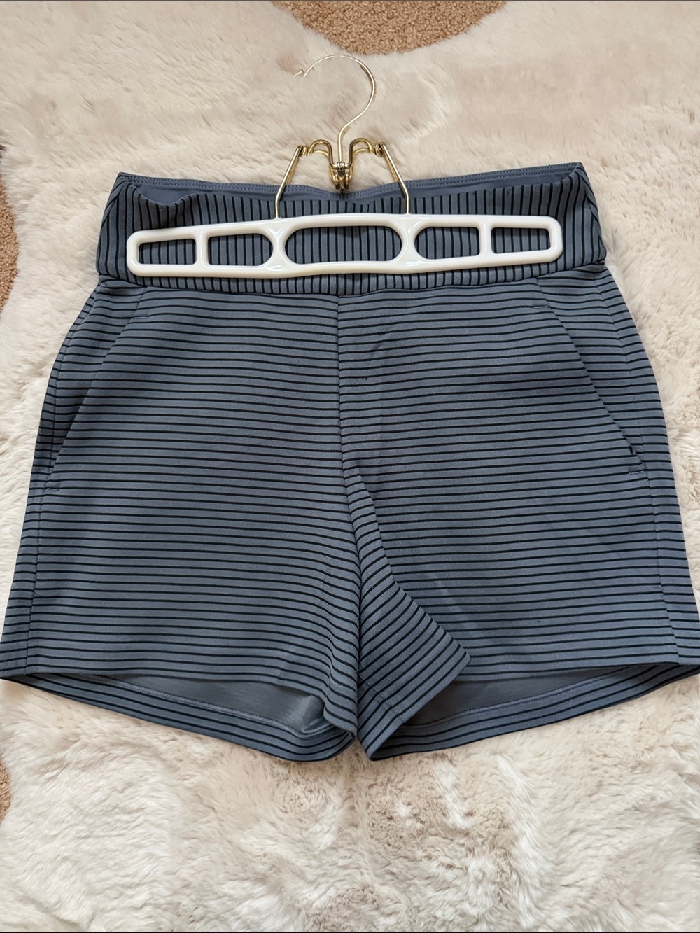 lululemon athletica High-Waist Navy Striped Women’s Shorts